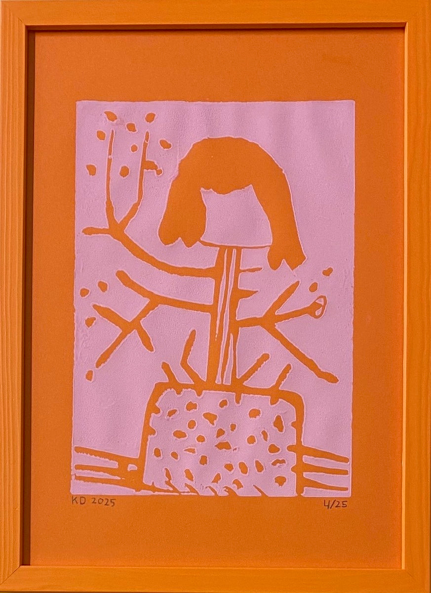 'Vinter blomst' orange & pink