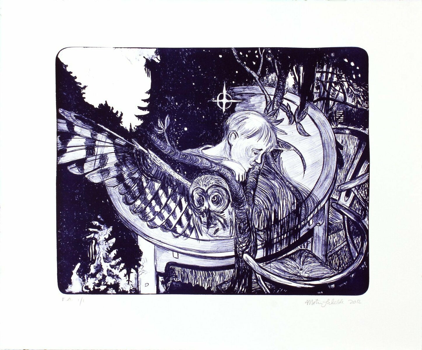 Untitled (Owl and boy)