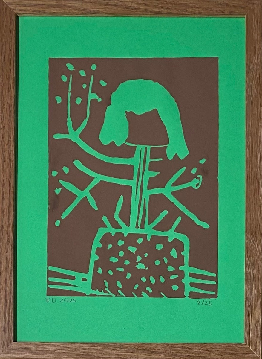 'Vinter blomst' brown & green