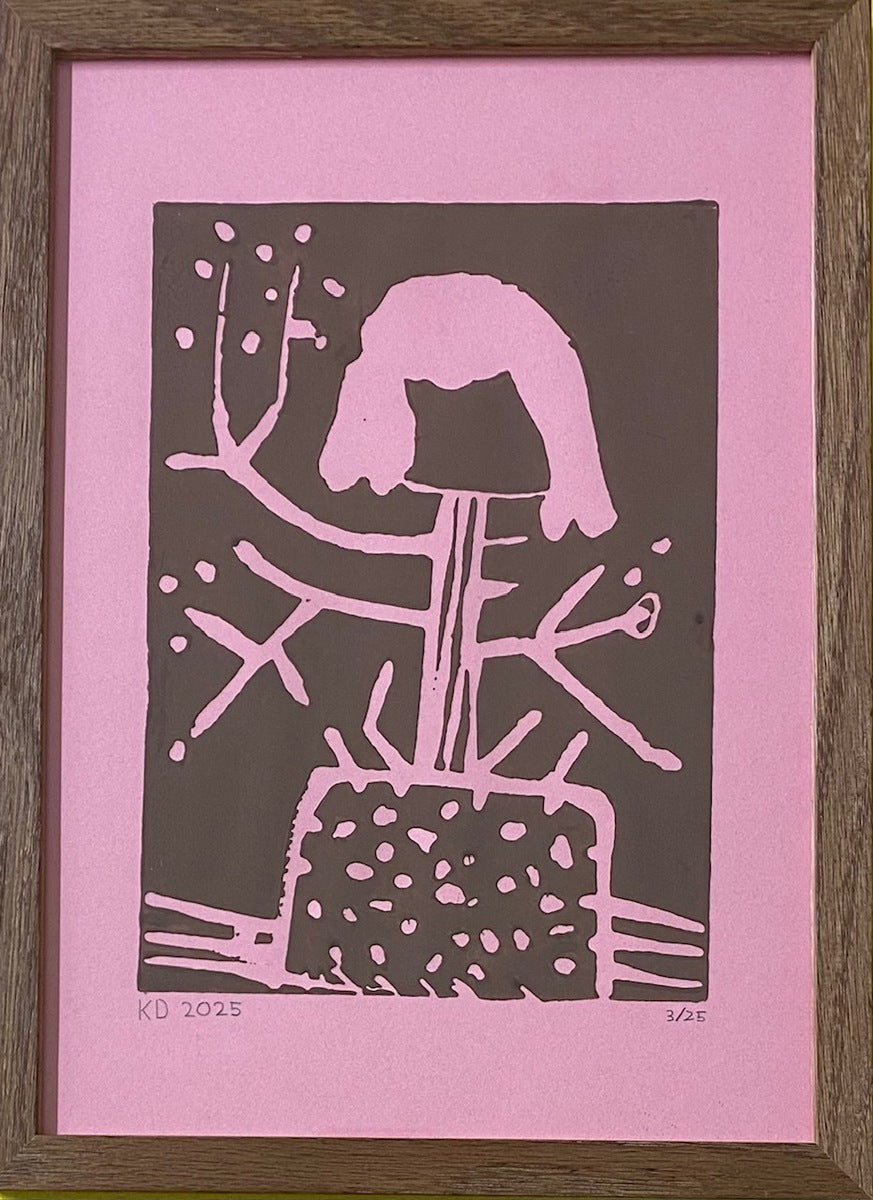 'Vinter blomst' pink & brown