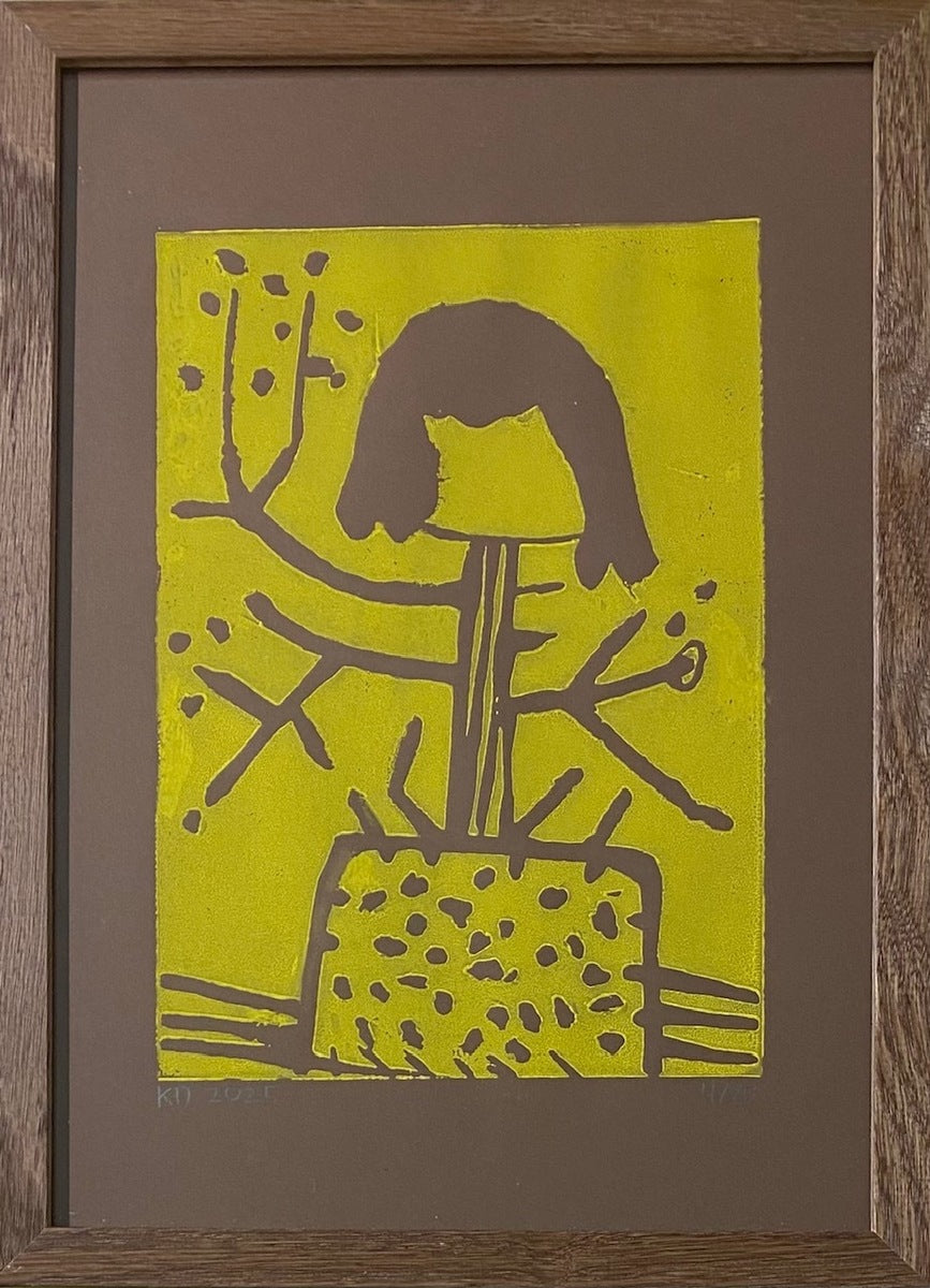 'Vinter blomst' brown & yellow