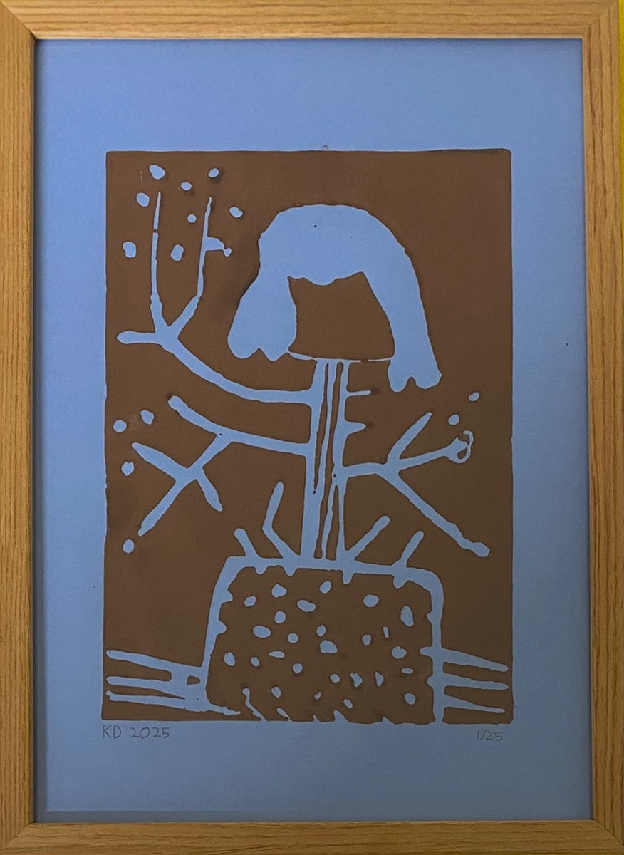 'Vinter blomst' brown & violet