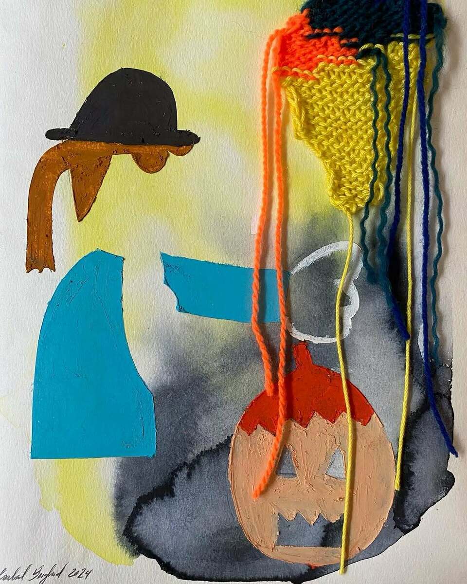 Lysende kvinde med græskar